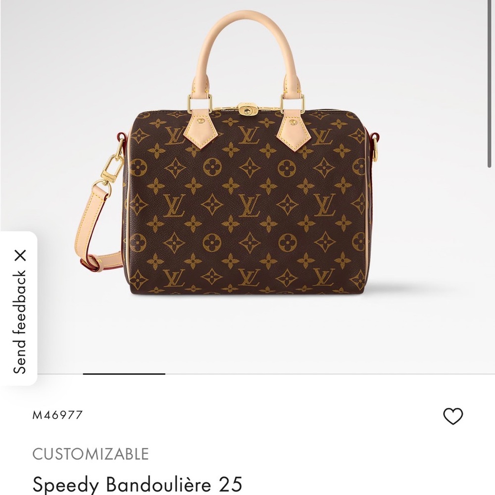 Louis Vuitton Speedy Bandoulière 25 in Brown and Tan